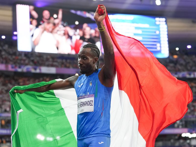 Athletics, bronze for Andy Diaz in the triple jump in his Italian shirt debut