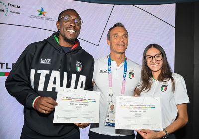 August 10: Battocletti, Diaz, Alessio, Farfalle, Malan, Viviani and Consonni in Casa Italia