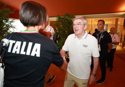 July 30: Thomas Bach and super stars in Casa Italia