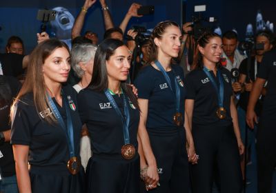 July 31: Fabbri, Simonelli, Battocletti, Jacobs, female epee team and men's quadruple sculls in Casa Italia