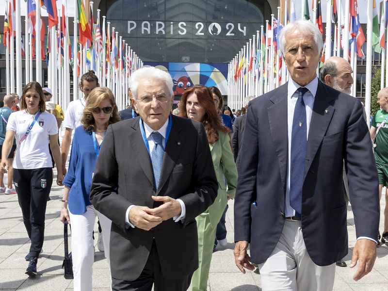 President of the Republic Sergio Mattarella's visit to the Olympic Village