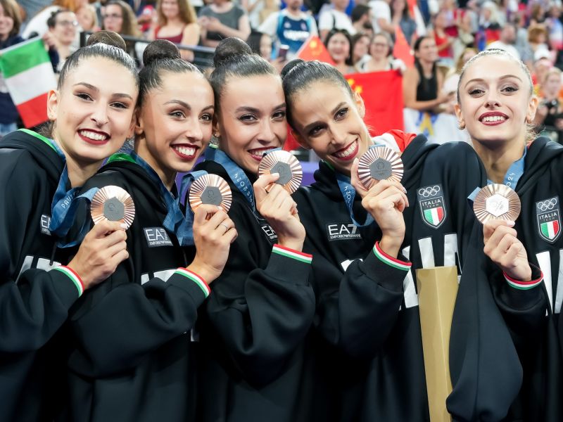 Rhythmic gymnastics: Farfalle are confirmed on the third step of the podium in the all-around