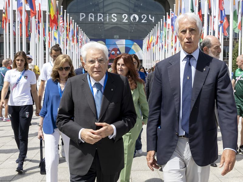 Visita del Presidente della Repubblica Sergio Mattarella al Villaggio Olimpico