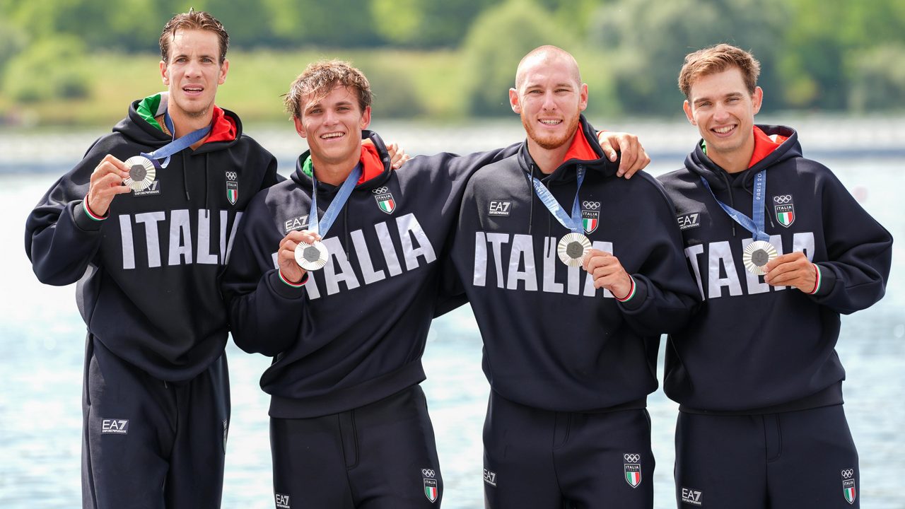 Men's quadruple sculls Azzurri win silver at Vaires-sur-Marne: Italy back on the Olympic podium after 16 years