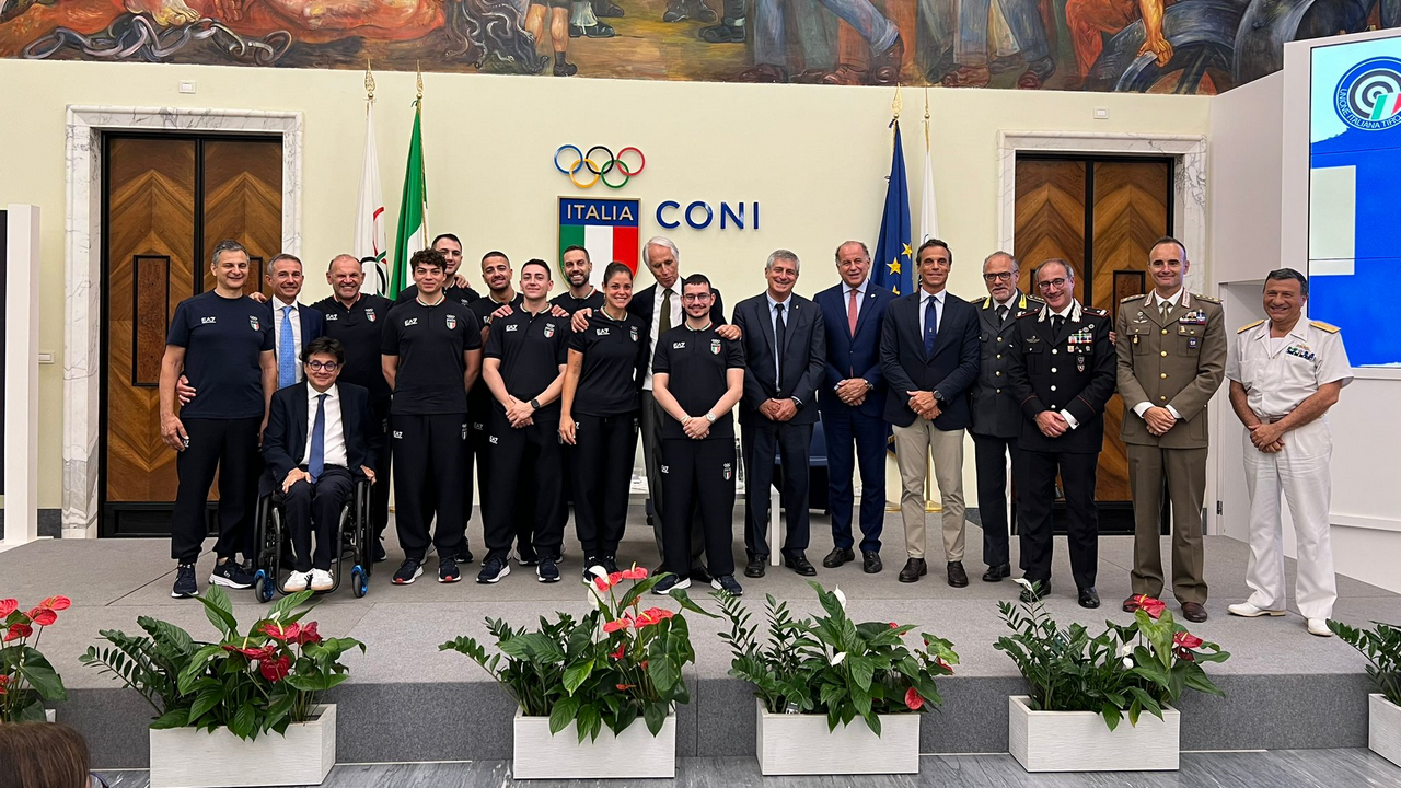 Presentati i sette azzurri della squadra olimpica, Malagò: "Fieri del lavoro svolto: siete la storia dei Giochi"